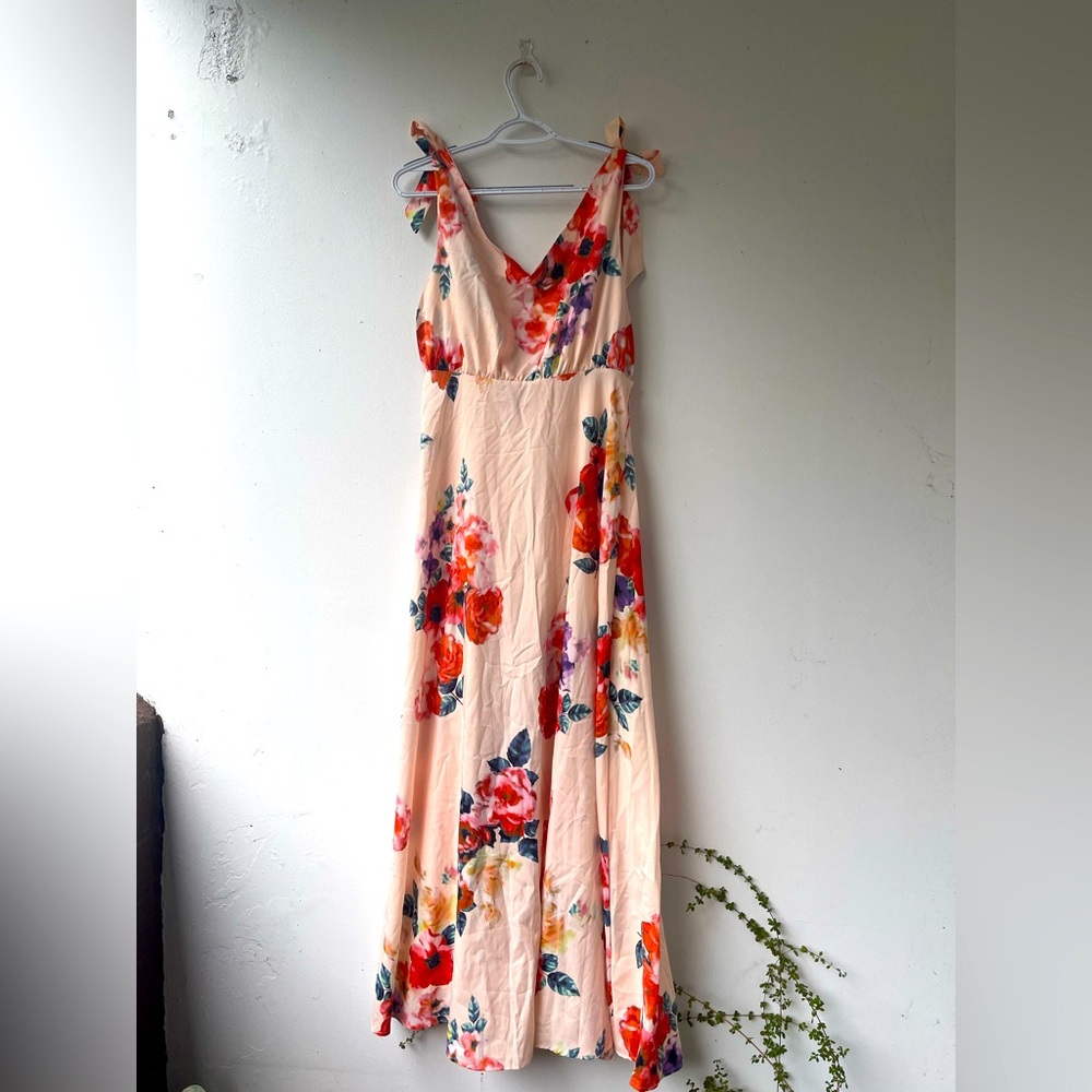 Floral light pink gown with size 10